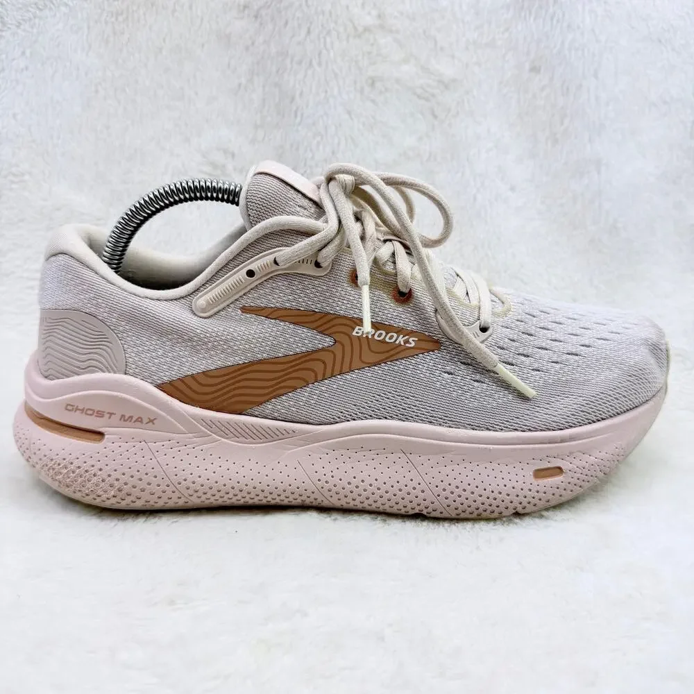 Brooks Ghost Max Womens Running Shoes Crystal Gray Tuscany Size 10 Athletic Shoe